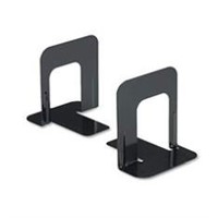 (2) Economy Office Book Holder Bookends, Black, 8