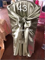 Mint Green Satin Chair Cover x100