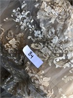 Champagne Sheer Overlay with fabric inlay