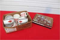 Box of Coca-Cola Bowls & Coffee Mugs