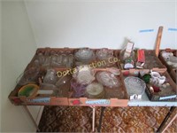 GROUP LOT OF GLASSWARE: