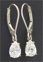14kt Gold Pear Cut 1.16 ct Diamond Earrings