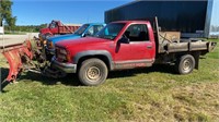 1999 GMC 2500 flatbed truck--title