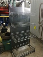 COMMERCIAL HEAVY DUTY ROLLING DISPLAY RACK