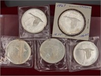 1967 Centenial Canadian Silver Dollars