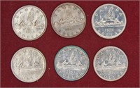 1950-1954 Canadian Silver Dollars