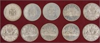 1960 - 1964 Canadian Silver Dollars