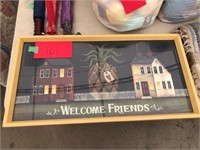 "Welcome Friends" Sign