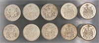 1961 & 1962 - 50 cent Canadian Coins