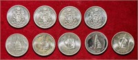1966 -1967 - 50 cent Canadian Coins