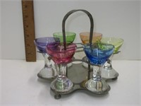 1920's Cordial Set. Some Minor Chips