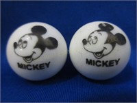 2 Mickey Mouse Marbles 7/8"