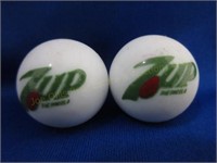 (2) 7/8" 7-Up Marbles