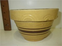Miniature Stoneware Brown Band Bowl, 5 1/8"