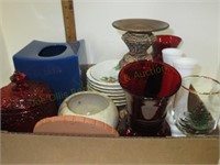 Lot of Ruby Glass & More