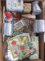 Lot of Post Cards, Kitchen Items, Etc.