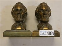 Metal Lincoln Book Ends