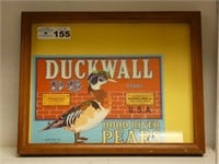 Duck Wall Pears, Framed Label