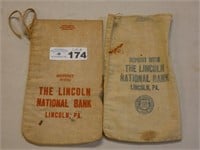 (2) Lincoln National Bank Bags