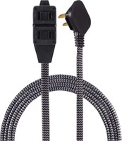 GE, Gray & Black, 6 Ft Designer Braided Extension,