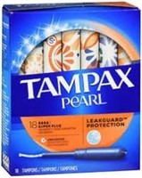 Tampax Pearl Tampons with Plastic Applicator,