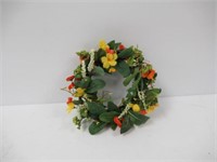 DII Decorative Leaves & Flowers 16" Summer Wreath