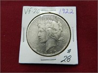 1922 Peace Silver Dollar - VF-20