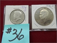 1976s Proof Kennedy Half and 1976 Proof Ike Dollar