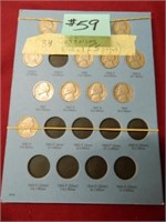 (84) Jefferson Nickels in Partial Book