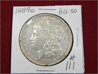 1889o Morgan Silver Dollar - AU-50