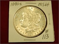 1890s Morgan Silver Dollar - MS64