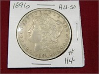 1891o Morgan Silver Dollar - AU-50