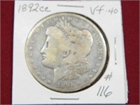 1892cc Morgan Silver Dollar - VF-40