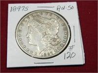 1897s Morgan Silver Dollar - AU-50