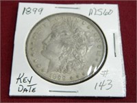 1899 Morgan Silver Dollar - MS60 - Key Date