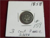 1858 3-Cent Silver Nickel