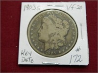 1903s Morgan Silver Dollar - VF20 - Key Date