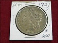 1921s Morgan Silver Dollar - EF-40