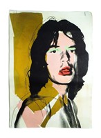 Andy Warhol, Mick Jagger,  Lithograph Signed