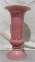 12 "pink Ceramic Vase 6 1/2"diameter;