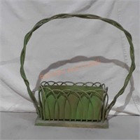 Green Flower Basket For Arrangements