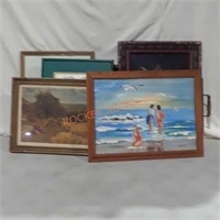 Lot Of Pictures,painting & Tray