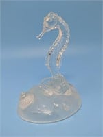 Cristal D'Arques Seahorse W/ Frosted Base