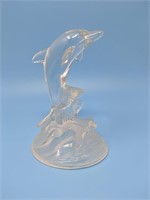 Cristal D'Arques Dolphin W/ Frosted Base