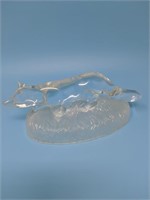 Cristal D'Arques Fox W/ Frosted Base