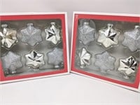 Silver X-mas Ornaments  NIB