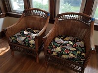 Pair Rattan Patio Chairs (kept indoors)