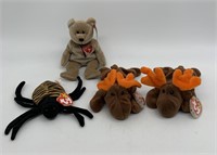 Lot of 5 Beanie Babies