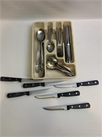 Set of Flatware & Steak Knives