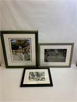 Lot of 3 Floral Pictures
